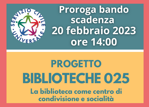 Servizio Civile Universale - Proroga scadenza 20 febbraio ore 14 foto 